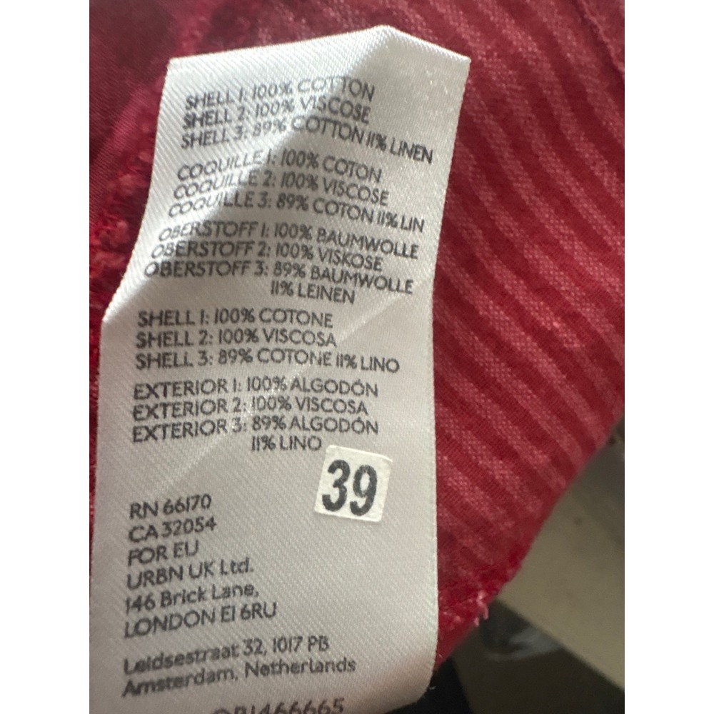 We The Free Free People half moon Embroidered red gingham Top Cotton blend XS - Picture 12 of 12